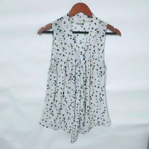 Siren Lily PM Blue Birds Top Petite Maternity